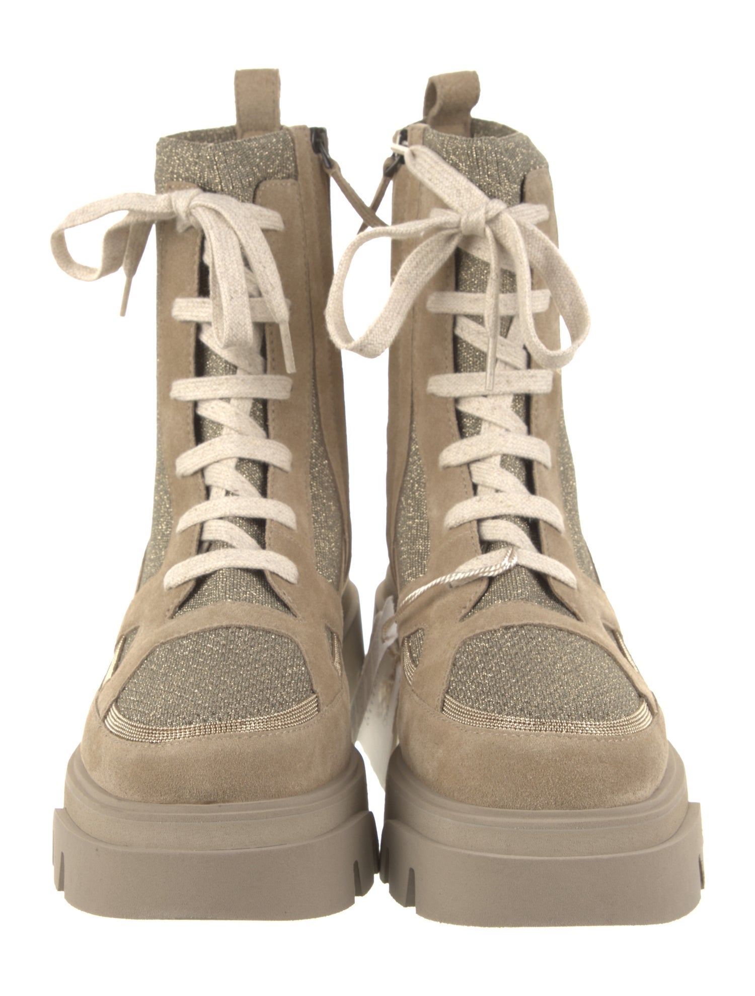 Brunello Cucinelli Suede Combat Boots